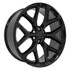 26" GM and Chevy Trucks Silverado replica wheel front view Black rims 9511053