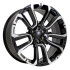 Angle view of a 24x10 Satin black with Milled edges replica wheel replacement CV67 for Chevy Truck rims 9510993