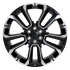 Front view of a 24x10 Satin black with Milled edges replica wheel replacement CV67 for Chevy Truck rims 9510993