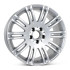 Angle view of 18x8.5 Replica rims for sale. Silver Replacement Alloy wheels fit Mercedes E320, E350 and E500 part 2114015302