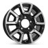 Angle view of a 18x8 machined black replica wheel replacement for Toyota Tundra rim 426110C170