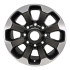 Front view of a 17x8-inch Polished Black Dodge RAM 2500 replica wheel replacement rim 2599, part 6CV281XFAA