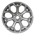 Front view of a 20x8-inch Hypersilver Chrysler 300 replica wheel replacement rim 2539 part 5SH90JXYAB