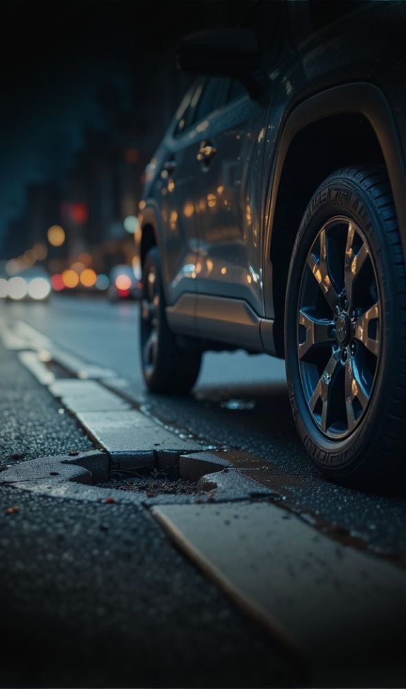 OEM replacement rims for cracked or bent wheels caused by pothole damage.