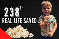 Dechoker® Saves Toddler from Choking on Popcorn Before 911 Arrives