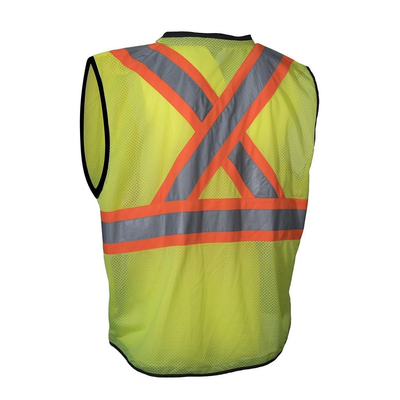 Forcefield Tricot Traffic Hi Vis Safety Vest with Zipper Box of 12 