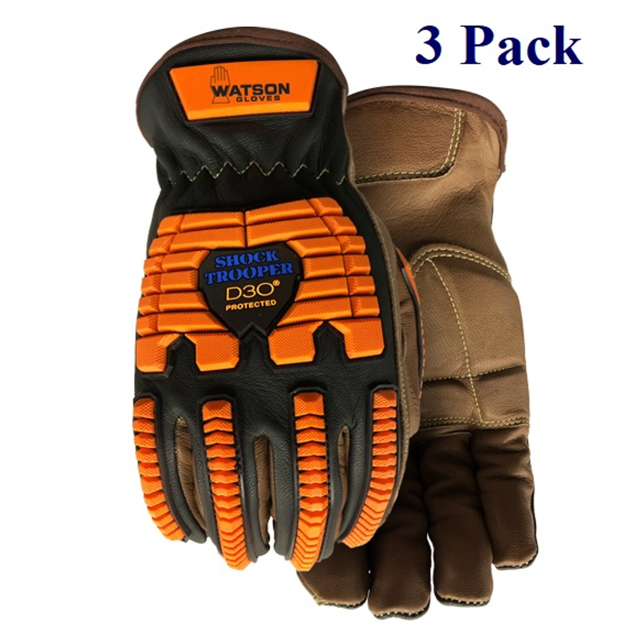 Shock Trooper - FG Goatskin - Insulated - ANSI Cut Lv A7 - XS-3XL (3 Pack)