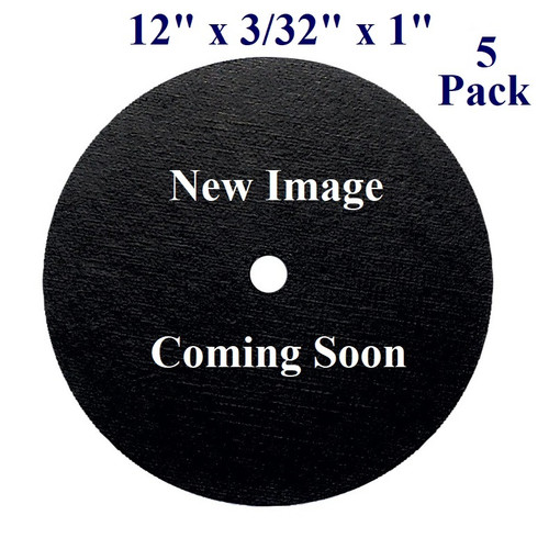 12" x 3/32" x 1" - Stationary Saw Wheel - Steel/Stainless (5 Pack)