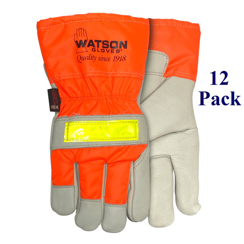 Winter Flashback - FG cowhide - Hi-Vis - Insulated - S-XXL  (12 Pack)