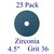 4.5" x 7/8" - Fiber Disc - Zirconia - Grit 36 (25 Pack)