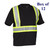 Hi Vis V-Neck Short Sleeve Safety T-Shirt - Orange, Lime, Dark Blue, Black - S-5X  (Box of 12)