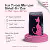 Pubic Bikini Hair Dye Fun Colour Glampuss 30mL Red or Pink Ammonia and Parabens Free with Organic Ingredients