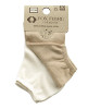 Body4Real Organic Cotton Clothing UNISEX ANKLE SOCKS BROWN/WHITE - VEGAN AND HYPOALLERGENIC 40/42