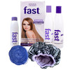 FAST HAIR GROWTH SHAMPOO AND CONDITIONER + OILY SCALP TONIC + BRUSH + DOUBLE SHOWER CAP