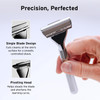 SUPPLY Single Edge Max Razor for Men – Premium Metal Single-Blade Safety Razor with Pivoting Head for Fewer Cuts and Irritation 