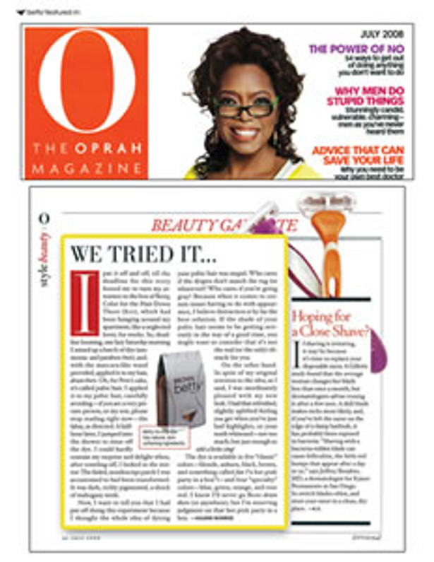 Betty Pubic Hair Dye Article in The Oprah Magazine