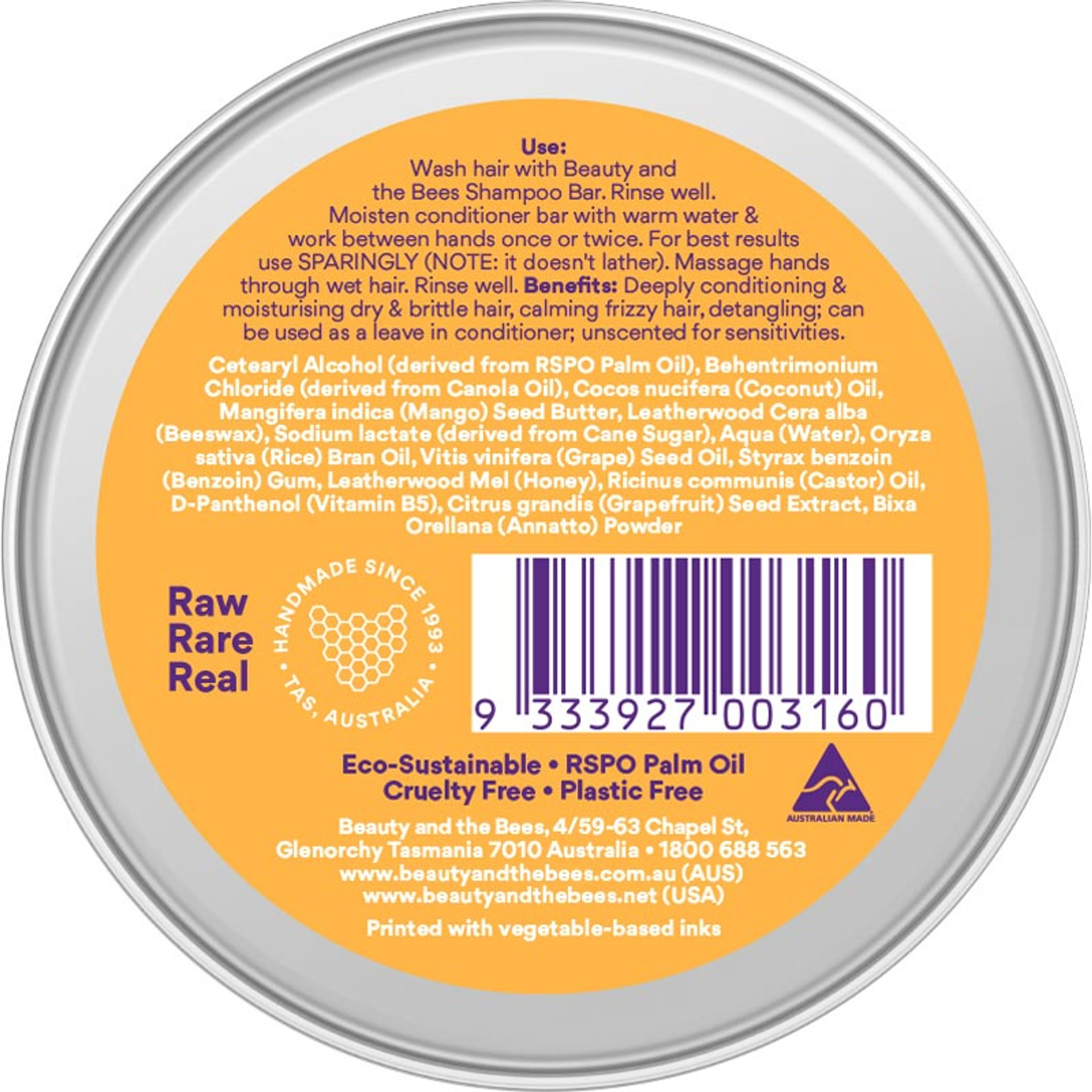 Honey Silk Hair Conditioner Bar Body4Real