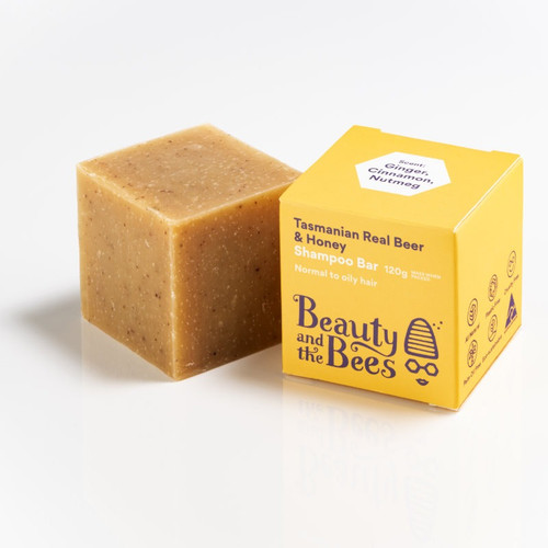 Beauty and the Bees Tasmanian Real Beer Shampoo Bar 125g Beauty and the Bees Tasmanian Real Beer Shampoo Bar 125g