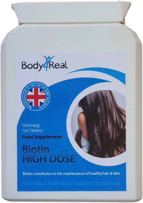 Biotin High Dose Food Supplement 10,000 ug (mcg) ( 4 month supply)