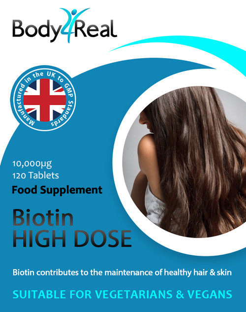 Biotin High Dose Food Supplement 10,000 ug (mcg) ( 4 month supply)