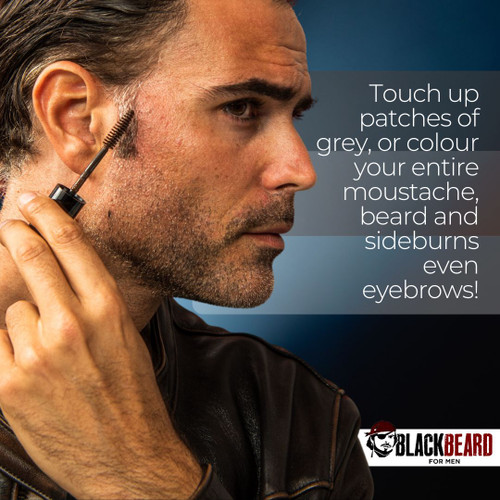 Blackbeard for Men Temporary  Brush on Colour for Beards Sideburns Eyebrow Hairs