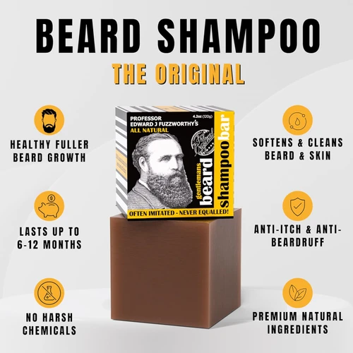 Professor Fuzzworthy's Beard SHAMPOO with All Natural Oils From Tasmania Australia - 120gm