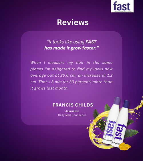 FAST HAIR GROWTH SHAMPOO AND CONDITIONER + OILY SCALP TONIC + BRUSH + DOUBLE SHOWER CAP