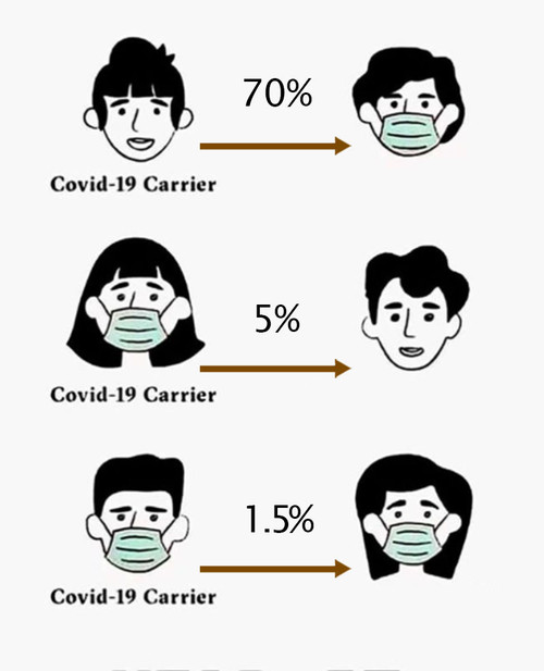 Pure Organic Cotton Reusable Masks  WITH FILTER COMPARTMENT Pack of 2 (Model 1)
