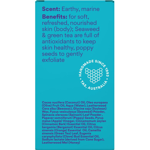 Beauty and the Bees Tasmanian Seaweed Green Tea & Honey Scrub Soap Bar Beauty and the Bees Tasmanian Seaweed Green Tea & Honey Scrub Soap Bar