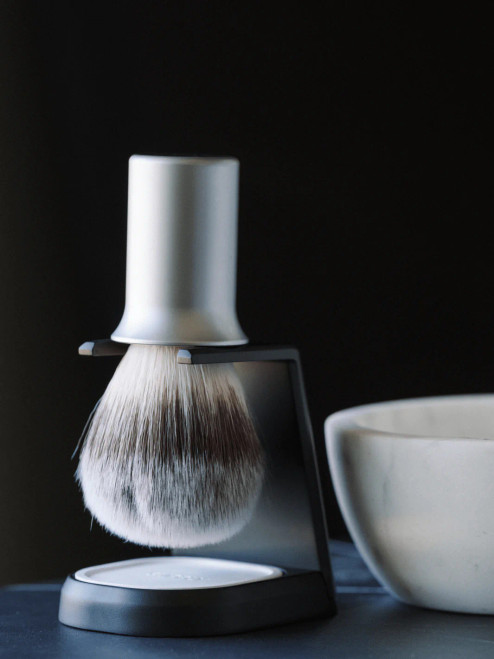 Supply Premium Shaving Brush Stand – Durable High-Quality Zinc Holder for Shaving Brushes – Keeps Brushes Dry & In Shape 