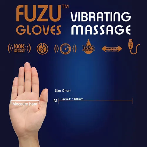 FUZU™ GLOVE - VIBRATING MASSAGE GLOVE - Left Hand Medium