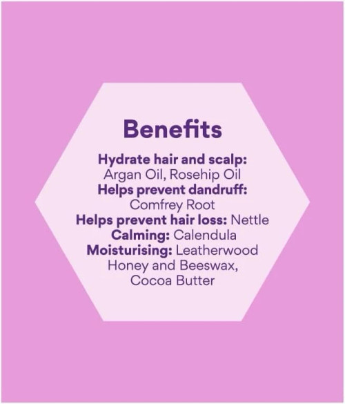 Beauty and the Bees Honeycomb Solid Shampoo Bar for Frizzy Dry Hair and Scalp