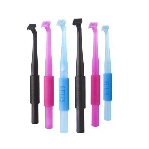 Stiles Razor Narrow Blade Razor for Eyebrows PACK OF 6 Body4Real
