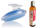 Priva Shave 120ml + Exfoliating Brush Blue