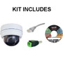 2MP Outdoor IR-50' Range - 2.8-12mm Varifocal Network Dome Camera + PoE