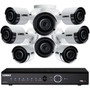 16-Ch 4K 3TB NVR w/8 5MP Color NV Security Cameras