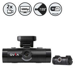 QVIA 16GB 2 Channel Full HD Blackbox Dash Camera