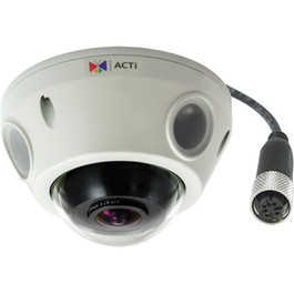 5MP Outdoor Mini Fisheye Dome with D/N, Adaptive IR, Basic WDR, M12 connector, Fixed lens
