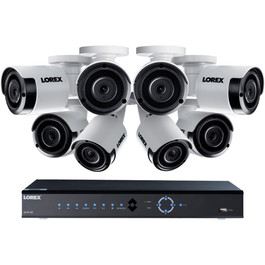 8-Channel 4K 2TB PoE NVR with 8 5MPColor Night Vision Indoor/Outdoor Security Cameras