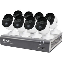 8-Ch 1080p 1TB DVR with 8 Cameras & Google Assistant