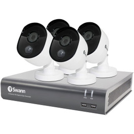 Swann 4-Channel DVR with 4 Cameras & Google Assistant