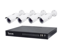 Vivotek 8CH 2TB NVR with 4 1080p Outdoor Bullet IP Cameras