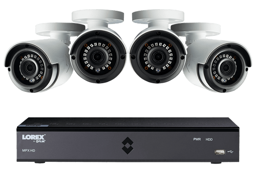 8-Channel MPX 1080p HD 1TB DVR with 4 Weatherproof IR Cameras