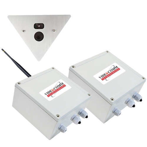 5.8GHz 802.11a/n Wireless Vandal Proof IP Corner Mount Elevator Video System - Up to 200 Floors