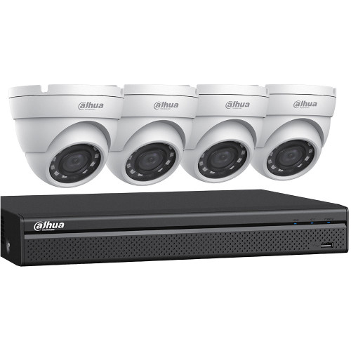 4Ch DVR + 4 2MP Mini Eyeball Cameras