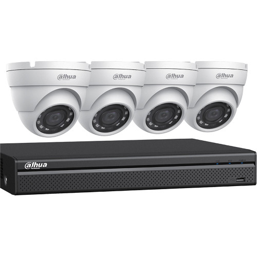 4Ch DVR + 4 5MP Mini Eyeball Cameras