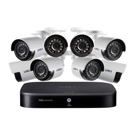 HD 8-Ch 1TB DVR w/8 1080p Cameras & Smart Home Voice Control