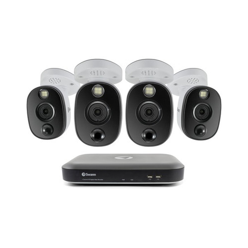 4K Surveillance 4-Ch DVR Kit 1TB Four 4K Cameras