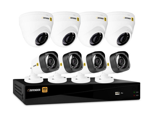 Defender 8 Channel DVR Featuring 8 HD Cameras