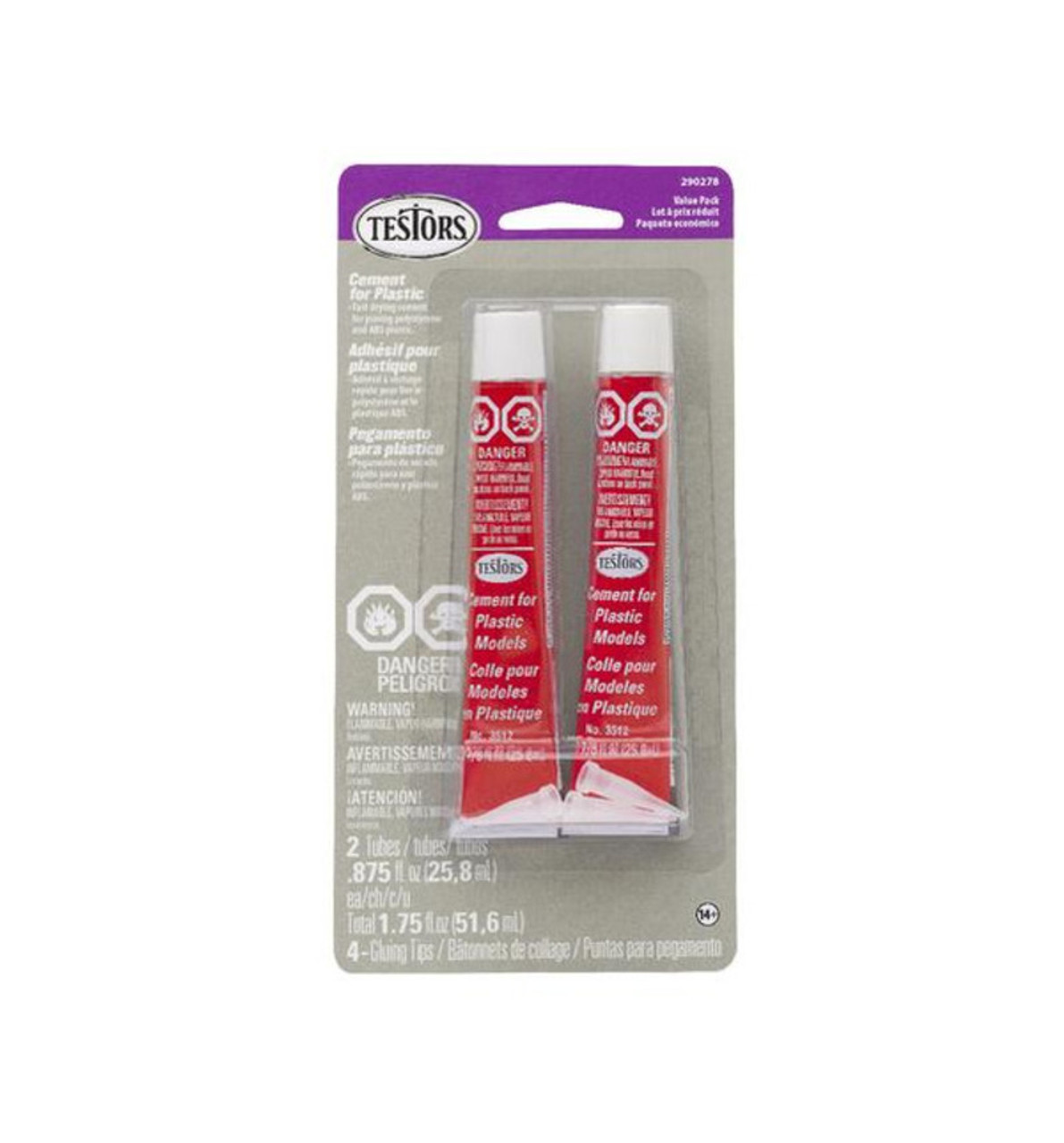 Testors Cement for Plastic Models 2Pack Trains And Toy Soldiers